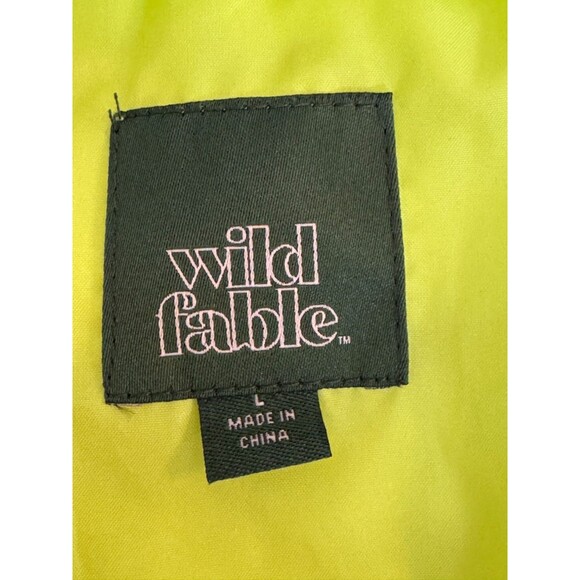 Wild Fable Women's Colorful Flower Puffer Jacket Coat Sz Large Winter Warm Cozy - Picture 9 of 9